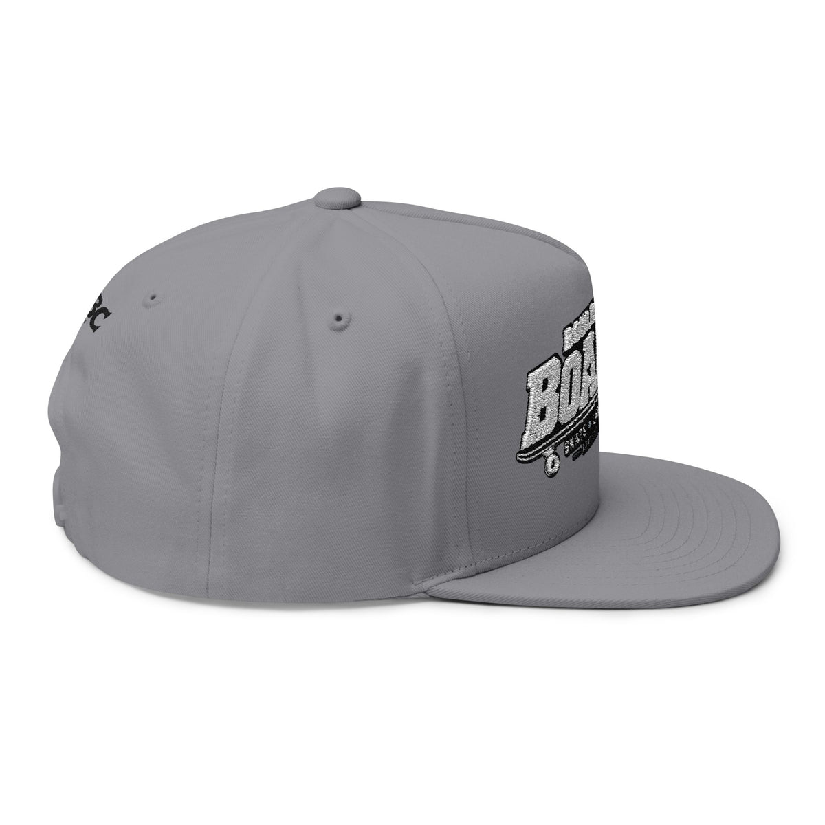 Boulder City Board Co. Flat Bill Cap — Embroidered Skate Logo Snapback