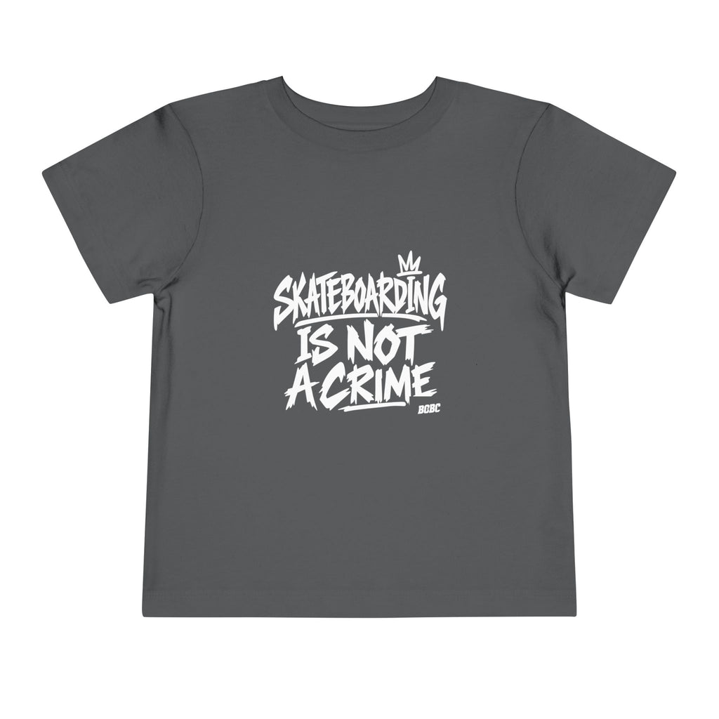 Skateboarding is not a crime toddler tee