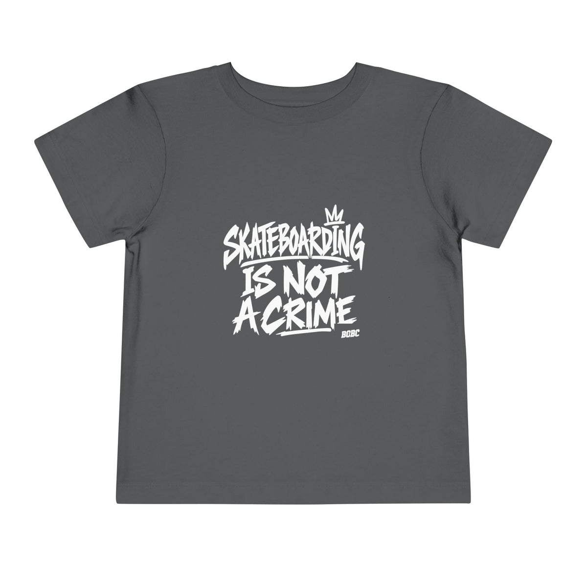 Skateboarding is not a crime toddler tee