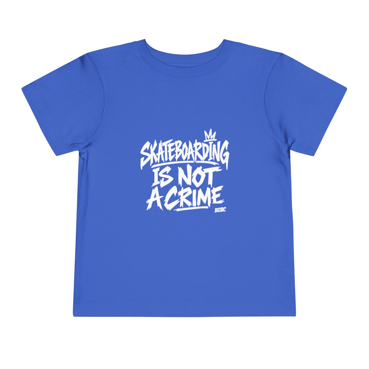 Skateboarding is not a crime toddler tee