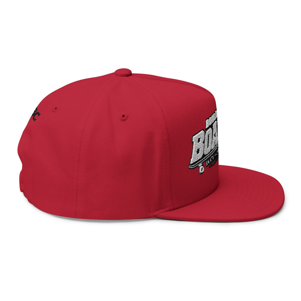 Boulder City Board Co. Flat Bill Cap — Embroidered Skate Logo Snapback