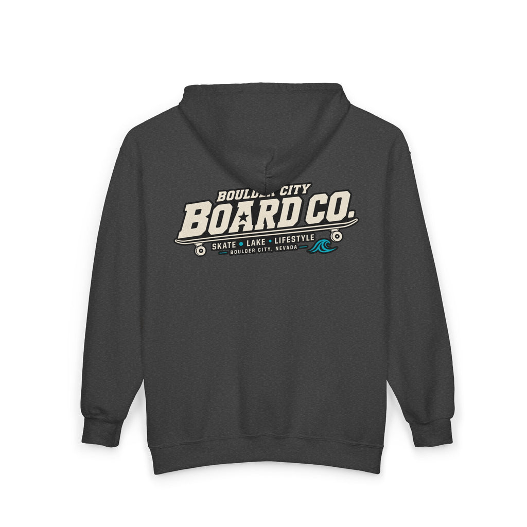Board Co. Zip Hoodie — Boulder City Skate Lifestyle Full-Zip Hooded Sweatshirt