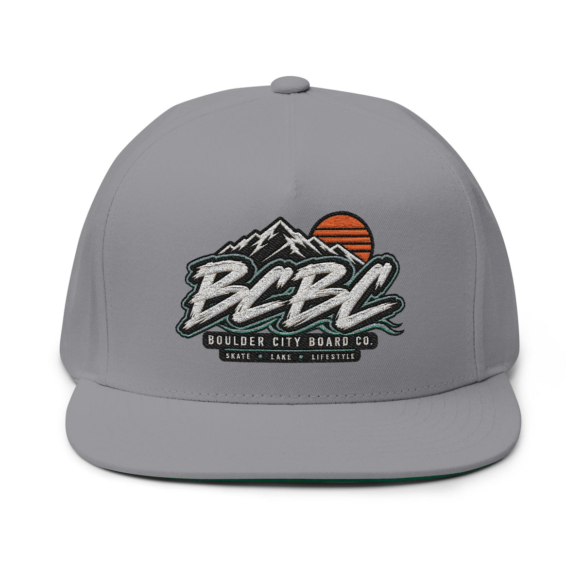BCBC Flat Bill Cap — Embroidered Skate Logo Snapback