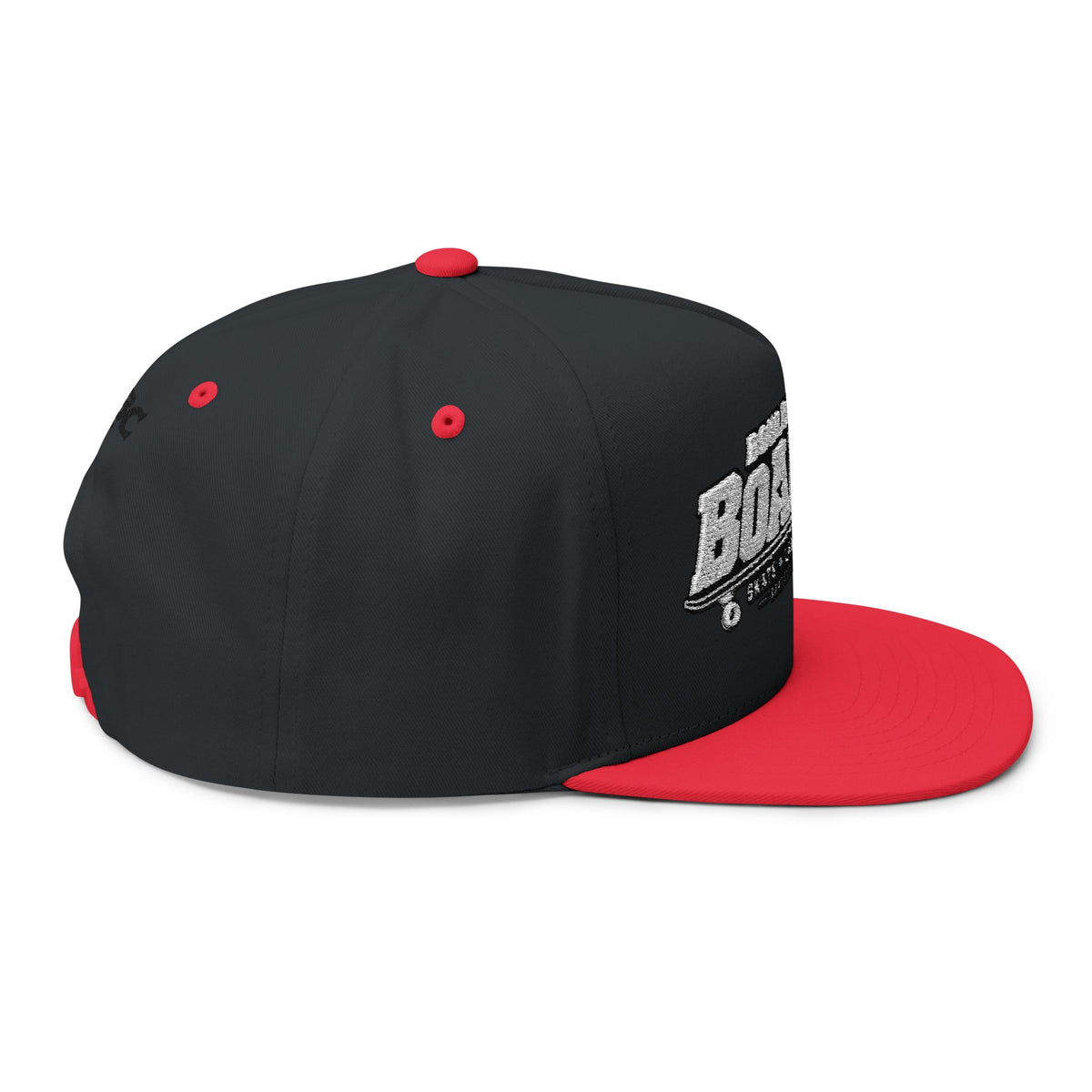 Boulder City Board Co. Flat Bill Cap — Embroidered Skate Logo Snapback