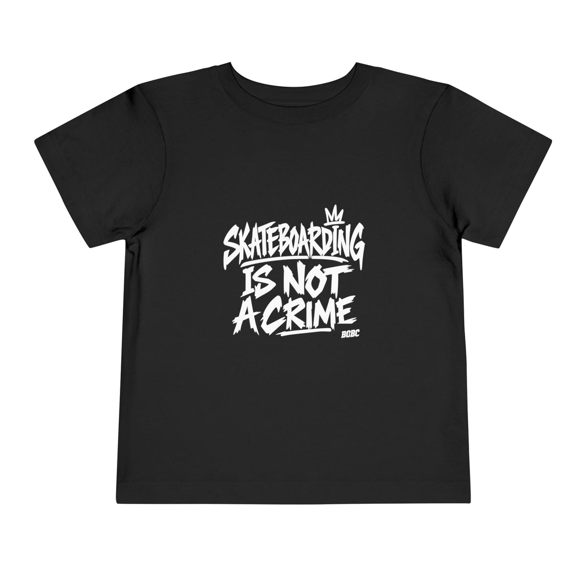 Skateboarding is not a crime toddler tee