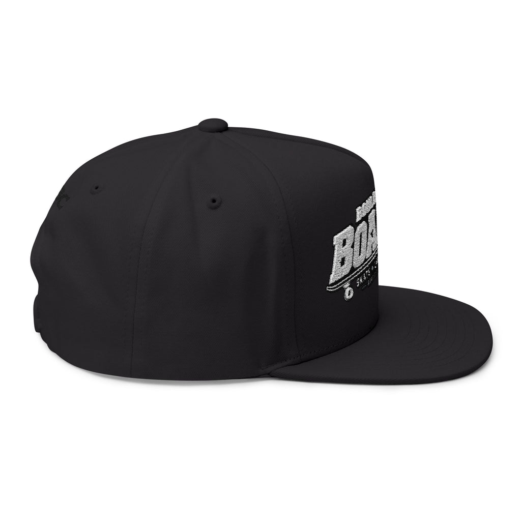 Boulder City Board Co. Flat Bill Cap — Embroidered Skate Logo Snapback