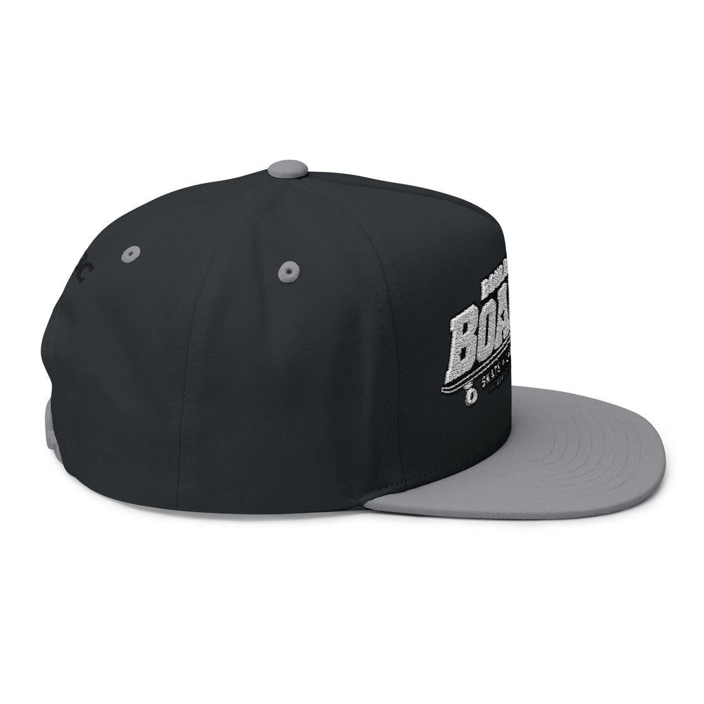 Boulder City Board Co. Flat Bill Cap — Embroidered Skate Logo Snapback