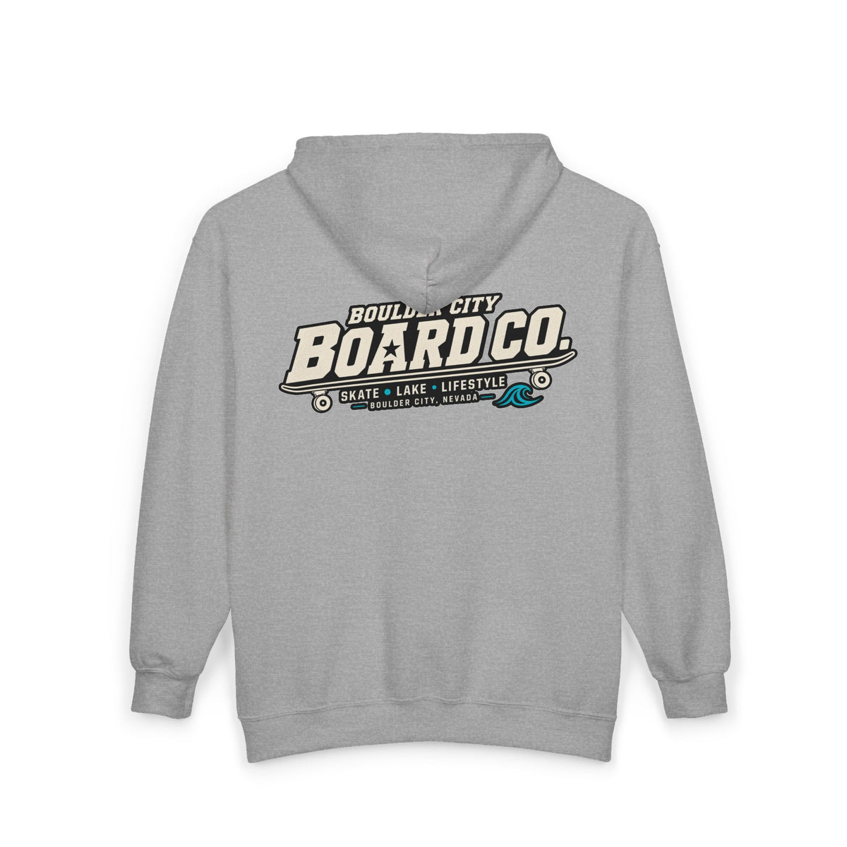 Board Co. Zip Hoodie — Boulder City Skate Lifestyle Full-Zip Hooded Sweatshirt