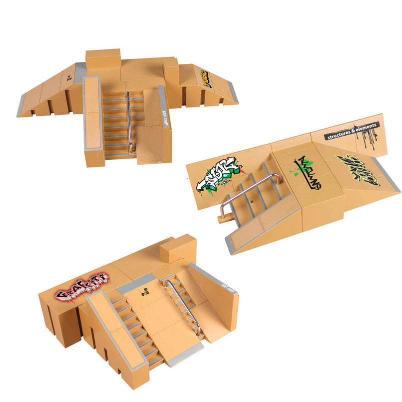 Finger skateboard track field