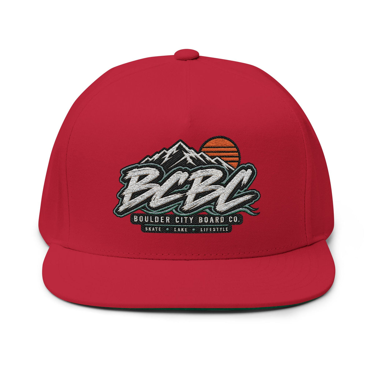 BCBC Flat Bill Cap — Embroidered Skate Logo Snapback