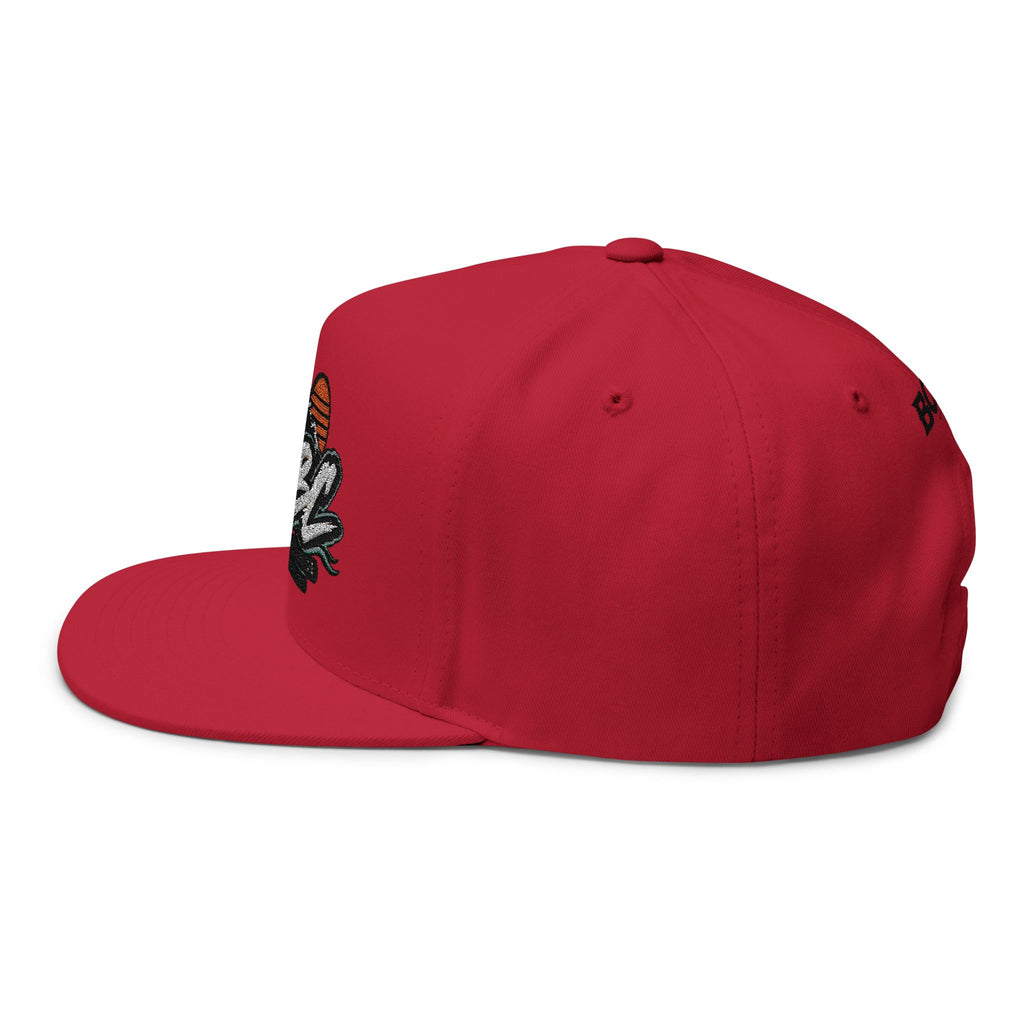 BCBC Flat Bill Cap — Embroidered Skate Logo Snapback
