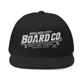 Boulder City Board Co. Flat Bill Cap — Embroidered Skate Logo Snapback