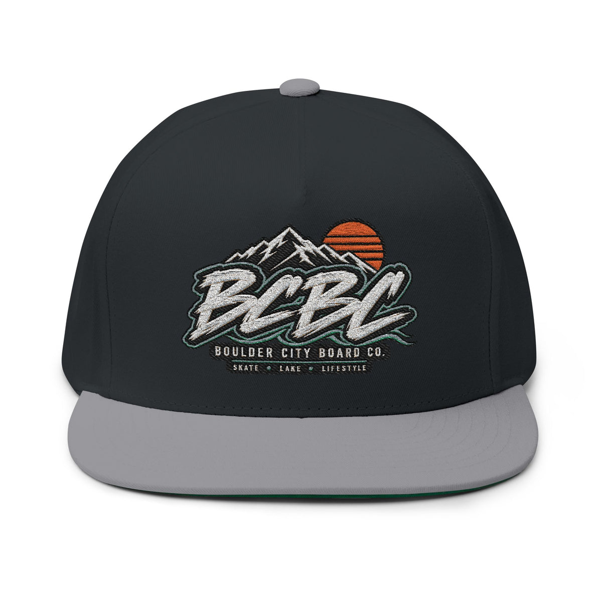 BCBC Flat Bill Cap — Embroidered Skate Logo Snapback