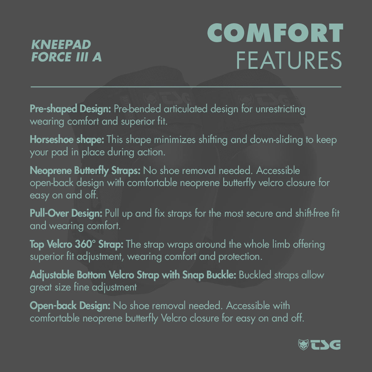 TSG - Kneepad Force III A (Skate Knee Pads)