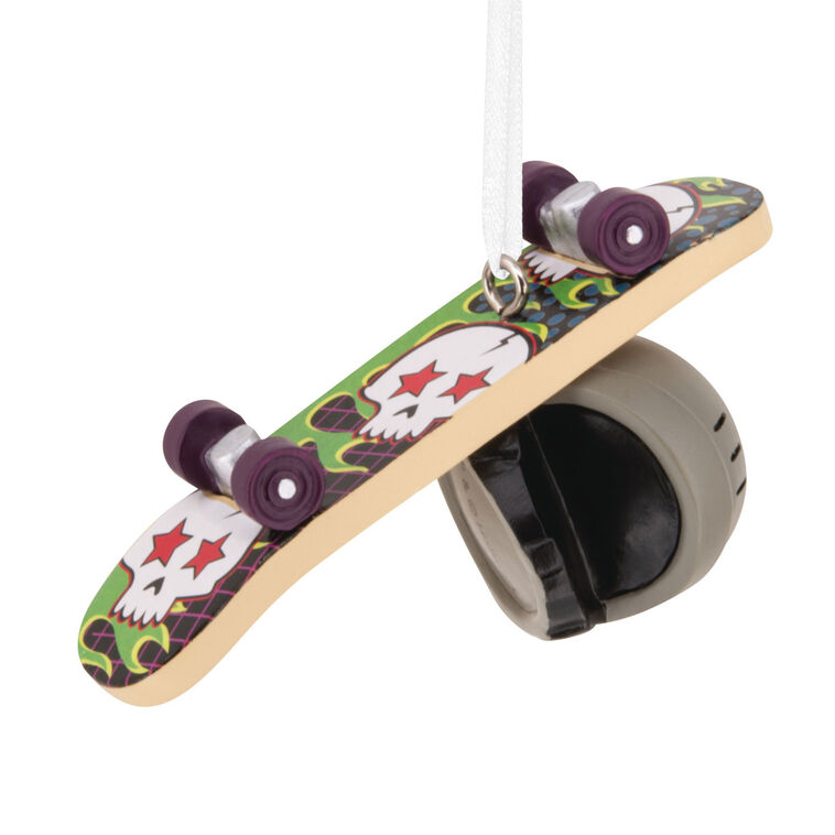 Skateboard and Helmet Hallmark Ornament