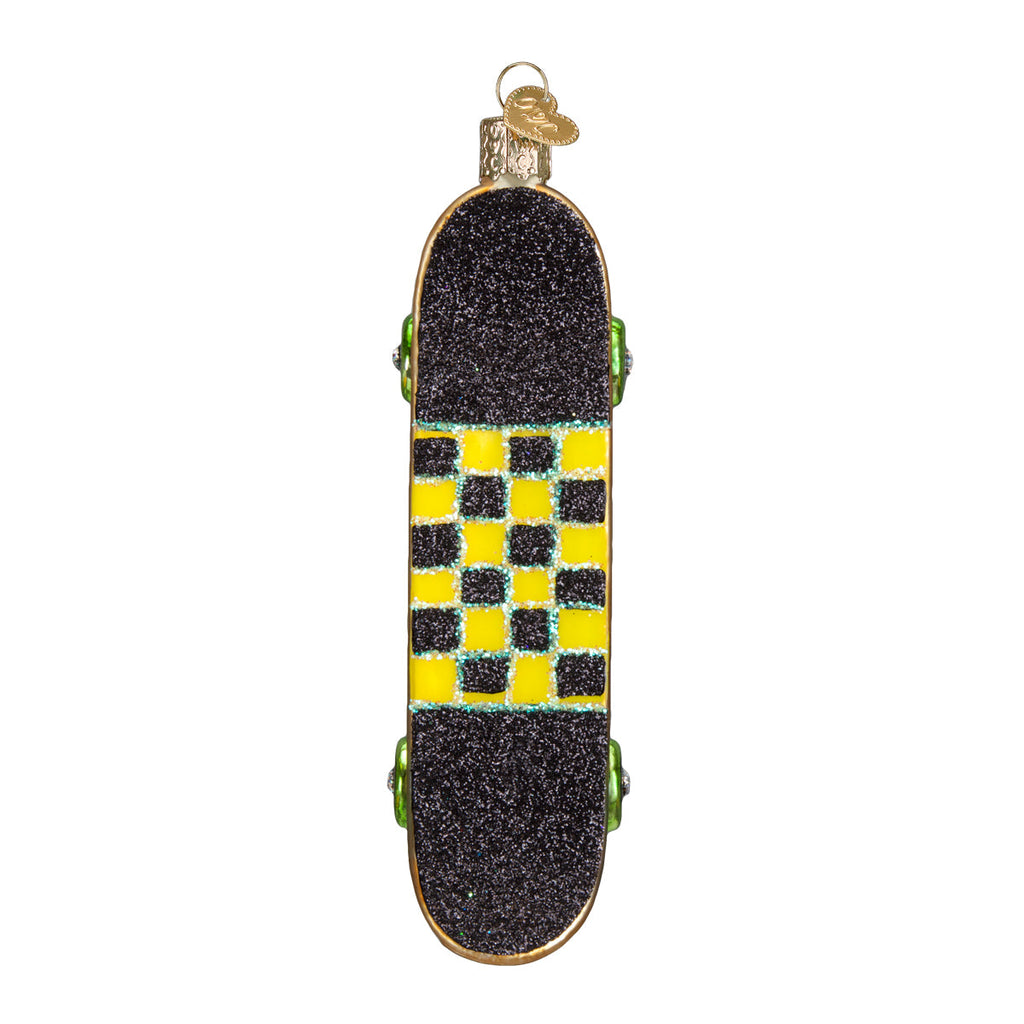 Skateboard Ornament Glass Ornament